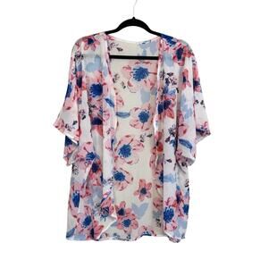 Floral Cover Up White Large